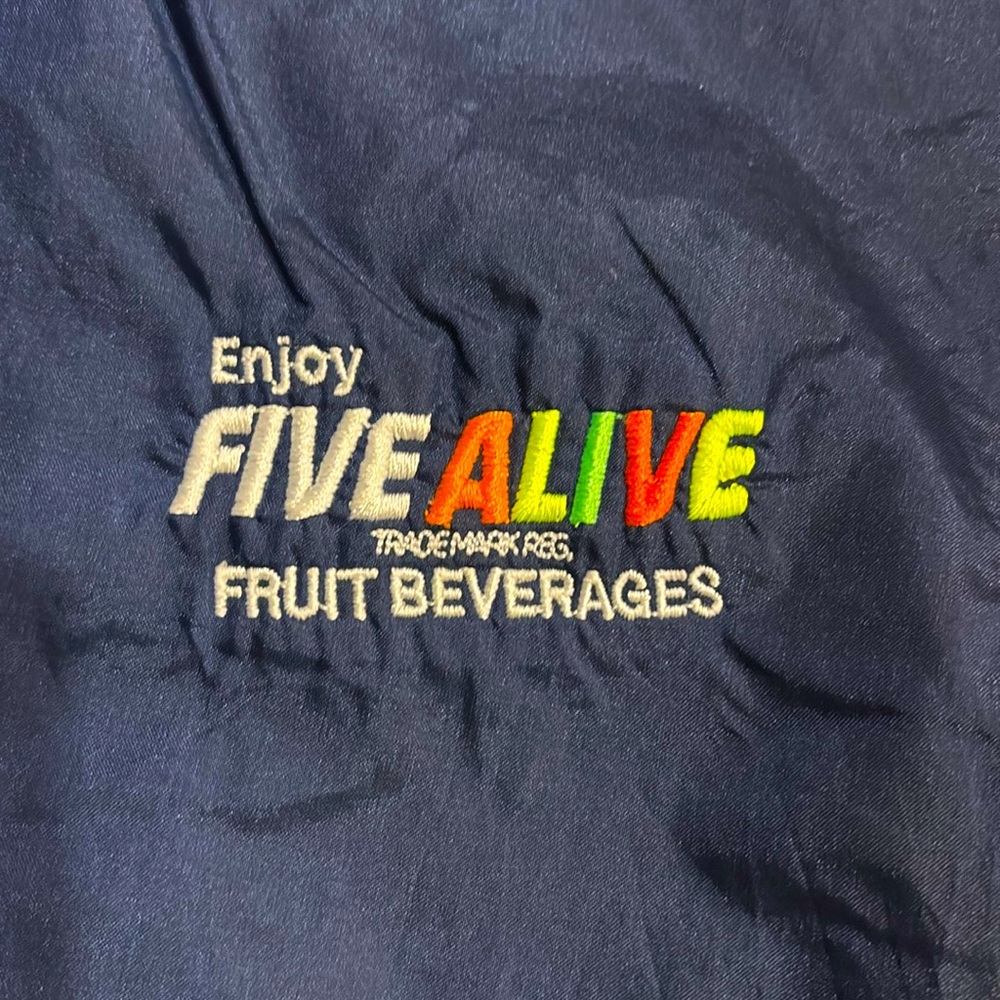 Vintage FIVE ALIVE windbreaker with zipper hood